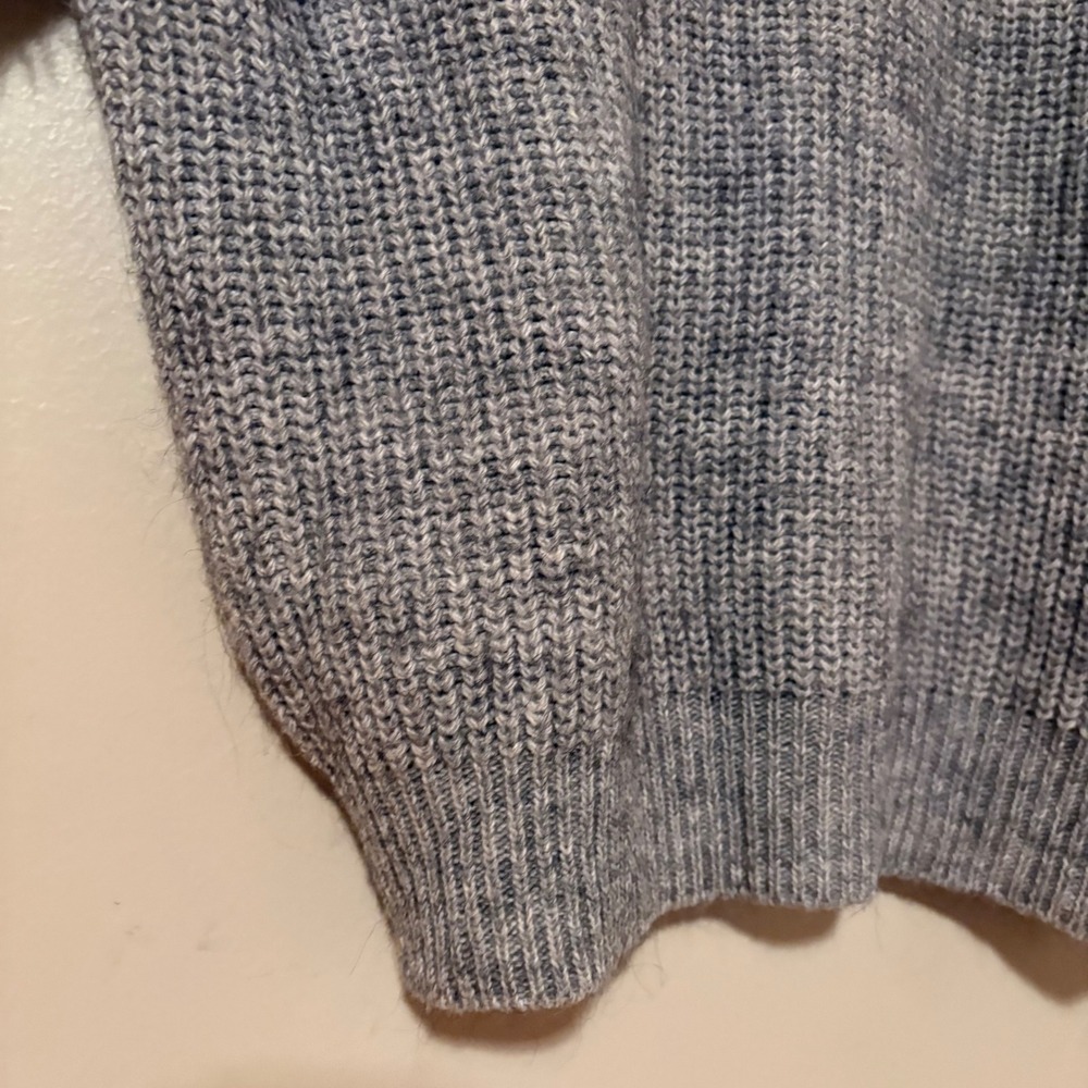 Berretti Women's Size S Gray Oversized Ribbed Knit Sweater Alpaca Wool‎ Blend M - Picture 6 of 13